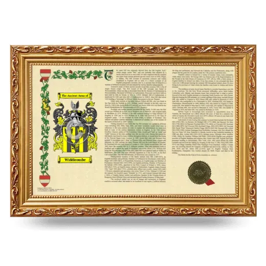 Widdicombe Armorial Landscape Framed - Gold