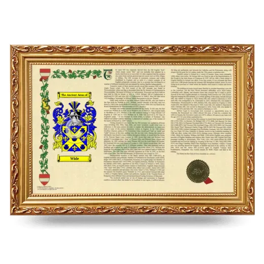 Wide Armorial Landscape Framed - Gold