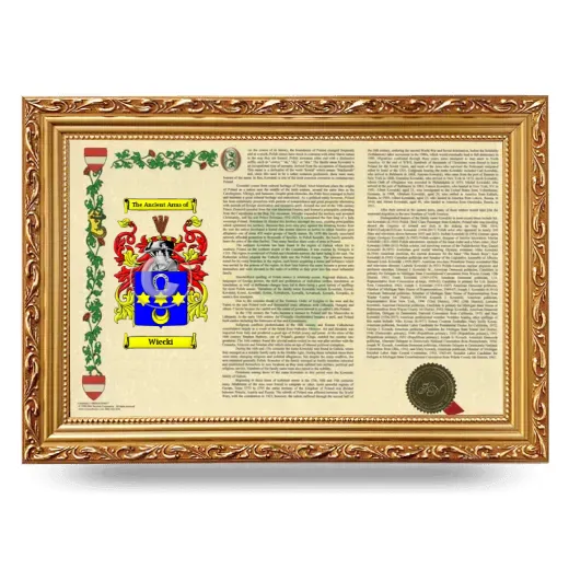 Wiecki Armorial Landscape Framed - Gold