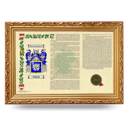 Wieland Armorial Landscape Framed - Gold