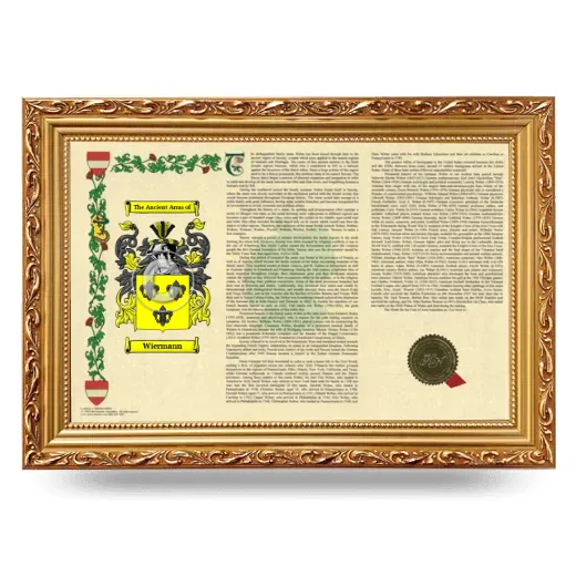 Wiermann Armorial Landscape Framed - Gold