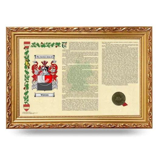 Wieters Armorial Landscape Framed - Gold