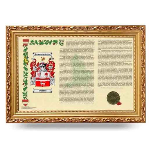 Willatts Armorial Landscape Framed - Gold