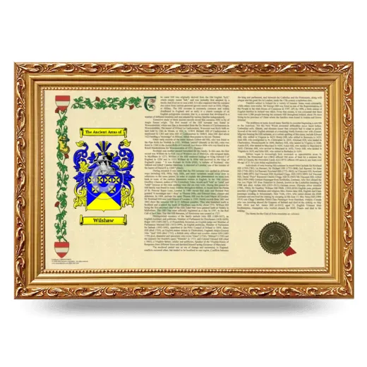 Wilshaw Armorial Landscape Framed - Gold