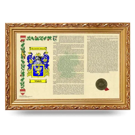Winkels Armorial Landscape Framed - Gold