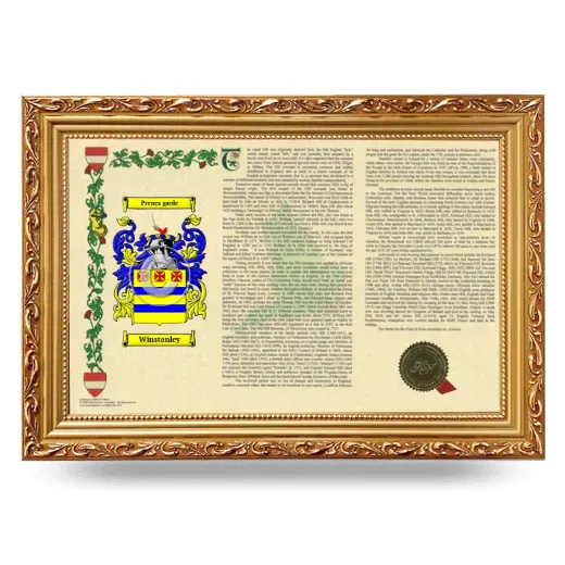 Winstanley Armorial Landscape Framed - Gold