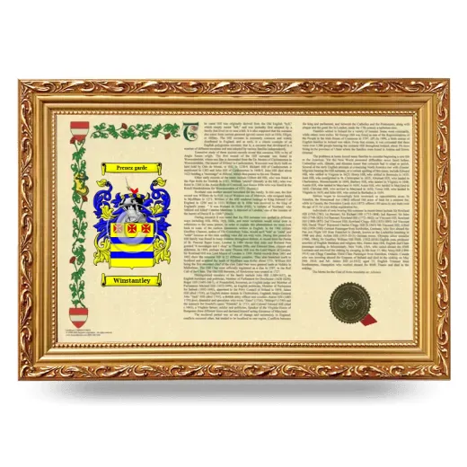Winstantley Armorial Landscape Framed - Gold
