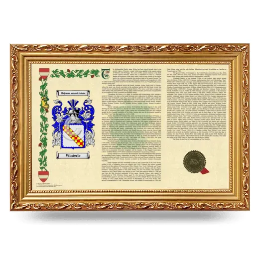 Winterle Armorial Landscape Framed - Gold