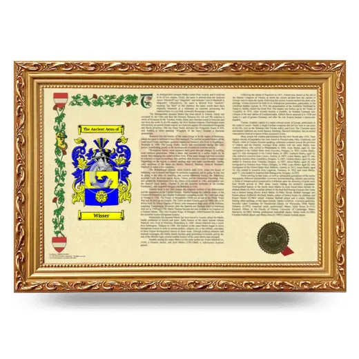 Wisser Armorial Landscape Framed - Gold