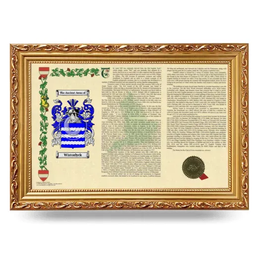 Wistorlyck Armorial Landscape Framed - Gold