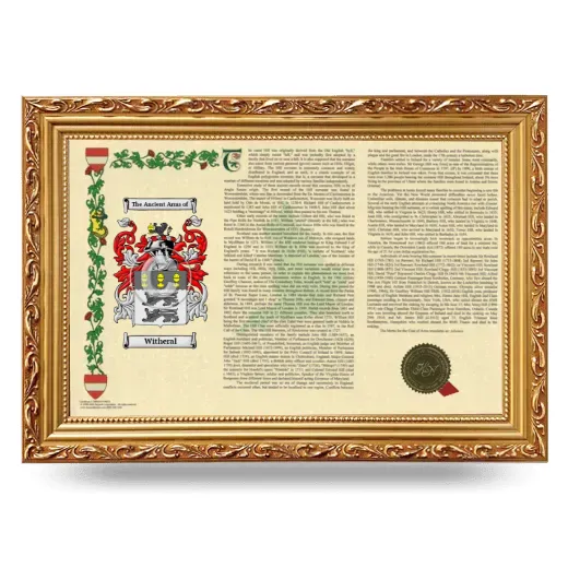 Witheral Armorial Landscape Framed - Gold