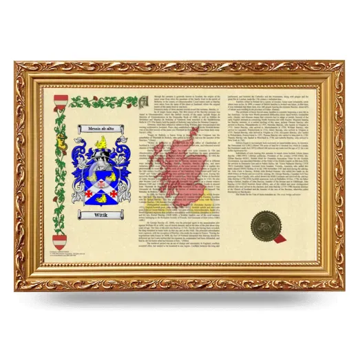 Witik Armorial Landscape Framed - Gold