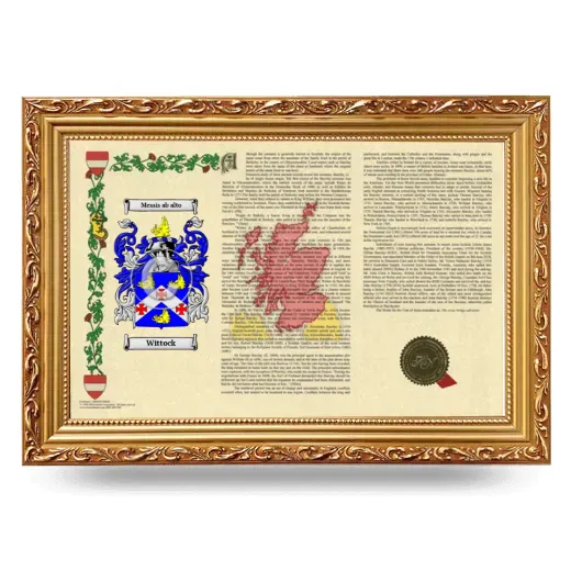 Wittock Armorial Landscape Framed - Gold