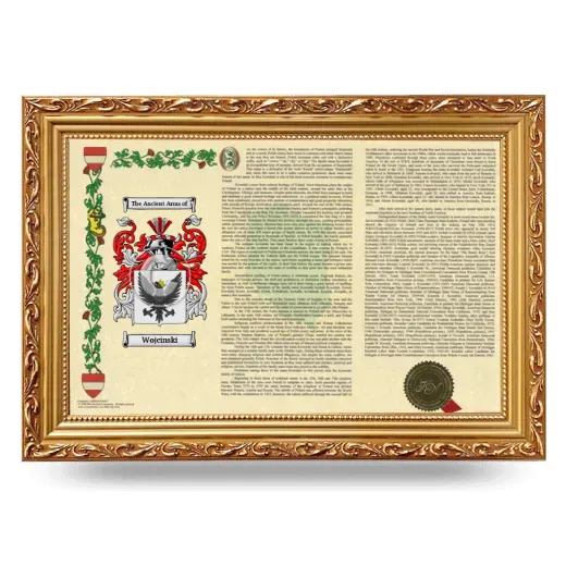 Wojcinski Armorial Landscape Framed - Gold