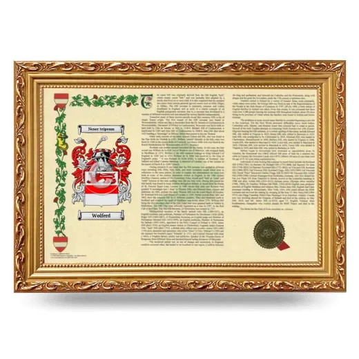 Wolferd Armorial Landscape Framed - Gold