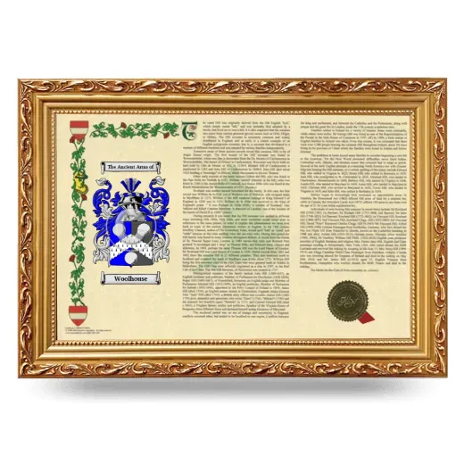 Woolhouse Armorial Landscape Framed - Gold