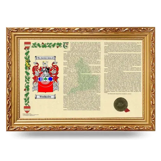 Woolmsley Armorial Landscape Framed - Gold