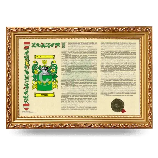 Wynny Armorial Landscape Framed - Gold