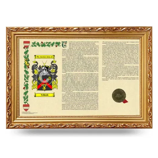 Yelinek Armorial Landscape Framed - Gold