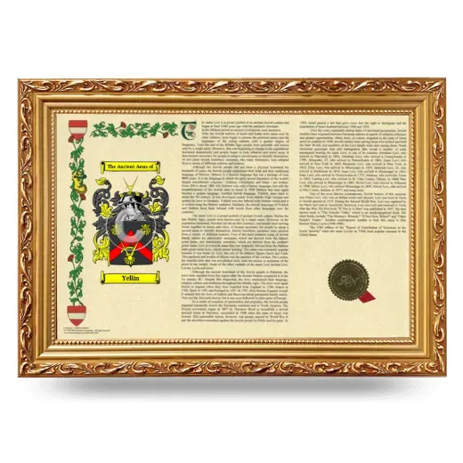Yellin Armorial Landscape Framed - Gold