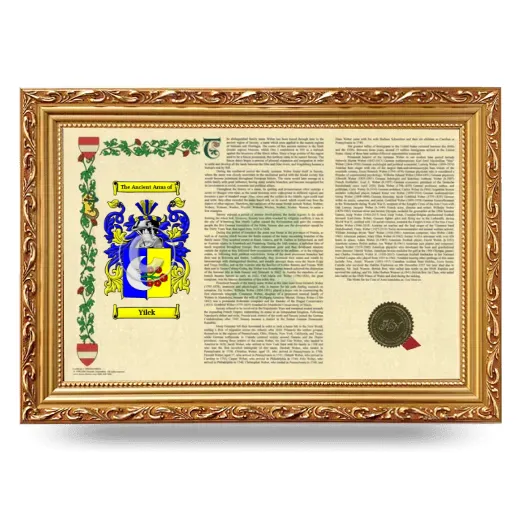 Yilek Armorial Landscape Framed - Gold
