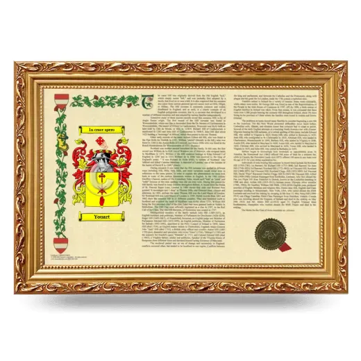 Youart Armorial Landscape Framed - Gold