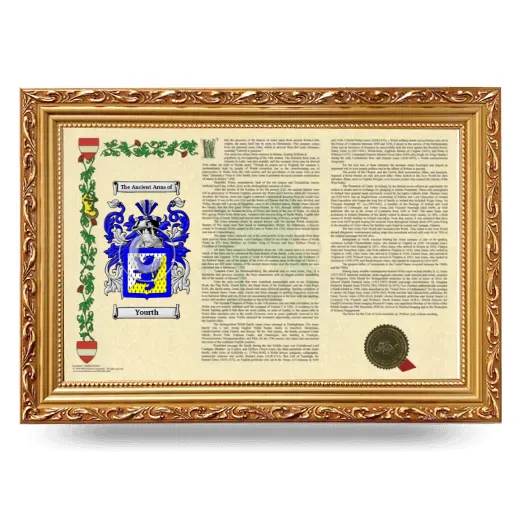 Yourth Armorial Landscape Framed - Gold