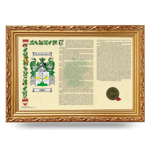 Züber Armorial Landscape Framed - Gold