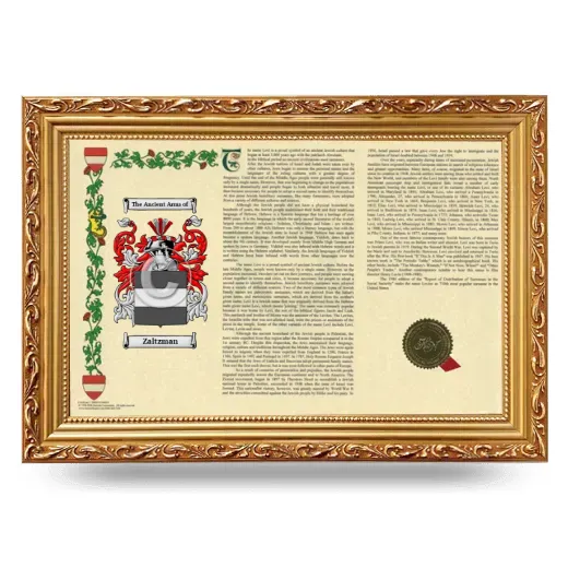 Zaltzman Armorial Landscape Framed - Gold