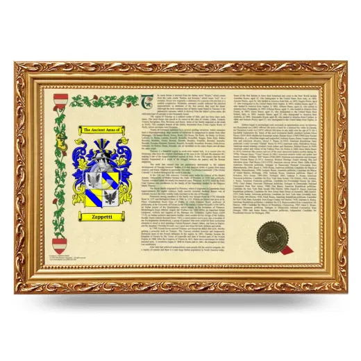 Zappetti Armorial Landscape Framed - Gold