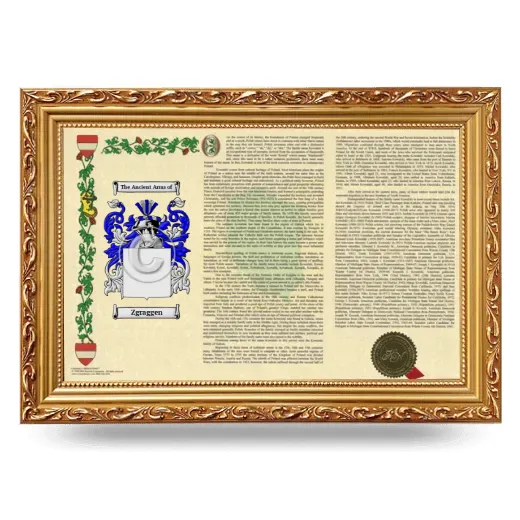 Zgraggen Armorial Landscape Framed - Gold