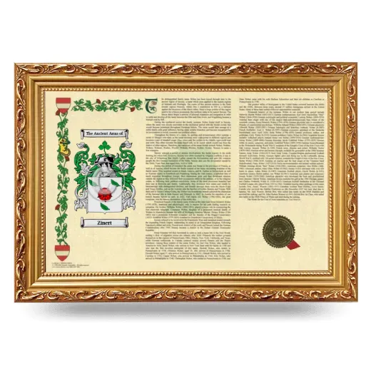 Zinert Armorial Landscape Framed - Gold