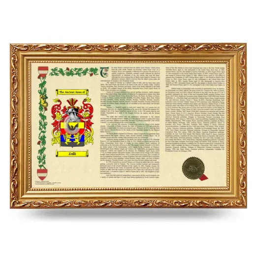 Zolli Armorial Landscape Framed - Gold