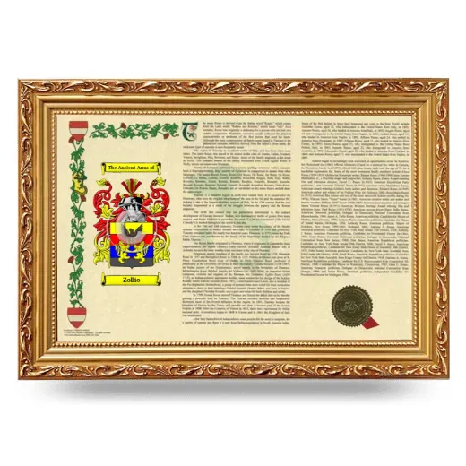 Zollio Armorial Landscape Framed - Gold