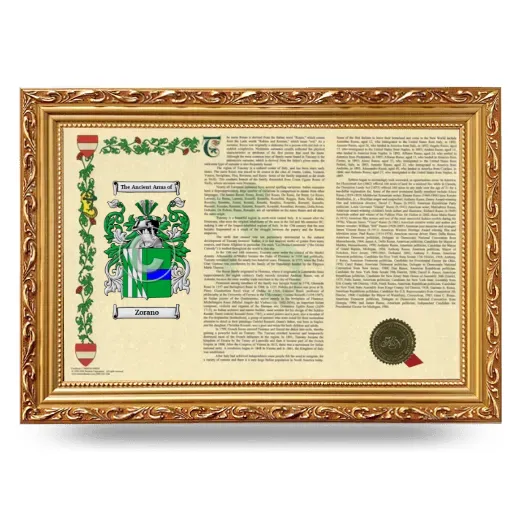 Zorano Armorial Landscape Framed - Gold