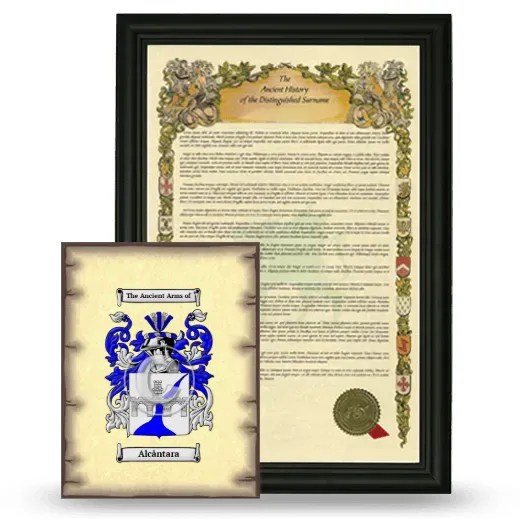 Alcântara Framed History and Coat of Arms Print - Black