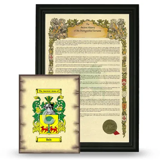 Bals Framed History and Coat of Arms Print - Black