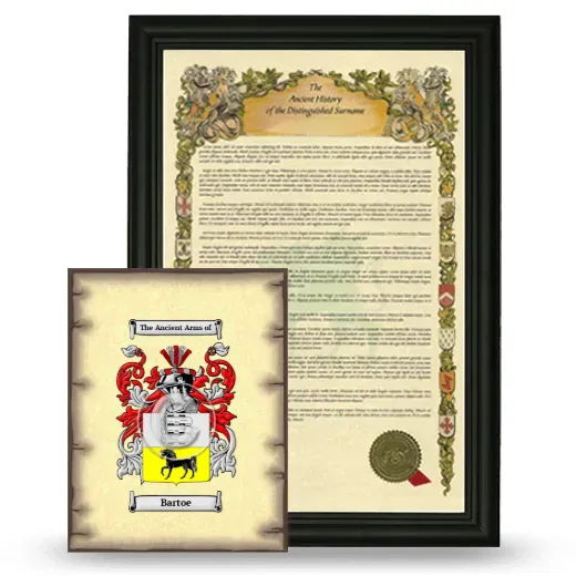 Bartoe Framed History and Coat of Arms Print - Black