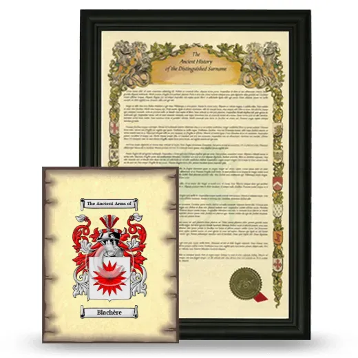 Blachère Framed History and Coat of Arms Print - Black