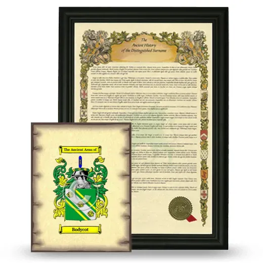 Bodycot Framed History and Coat of Arms Print - Black