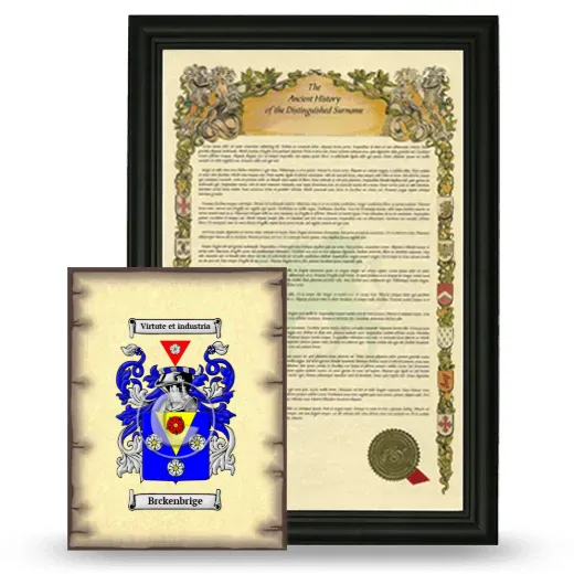 Brckenbrige Framed History and Coat of Arms Print - Black