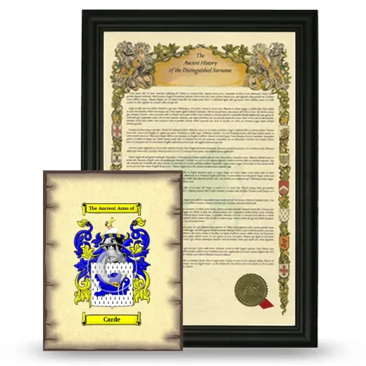 Carde Framed History and Coat of Arms Print - Black