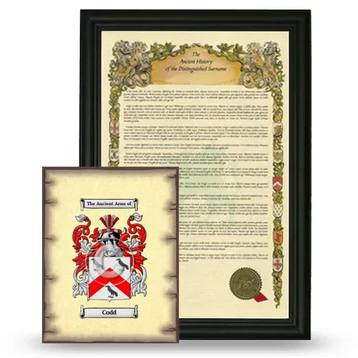 Codd Framed History and Coat of Arms Print - Black