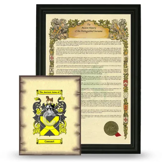 Cossart Framed History and Coat of Arms Print - Black