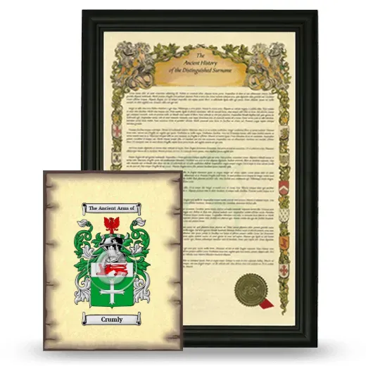 Crumly Framed History and Coat of Arms Print - Black