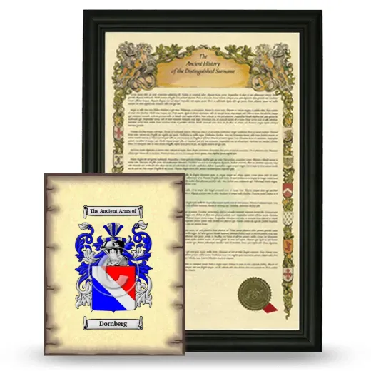 Dornberg Framed History and Coat of Arms Print - Black
