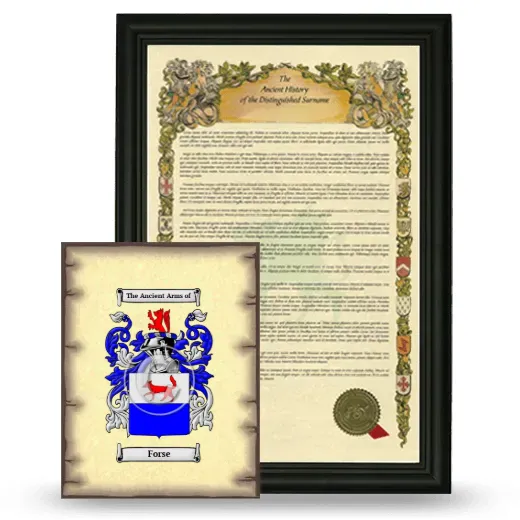 Forse Framed History and Coat of Arms Print - Black