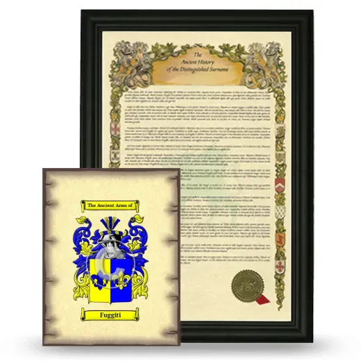 Fuggiti Framed History and Coat of Arms Print - Black