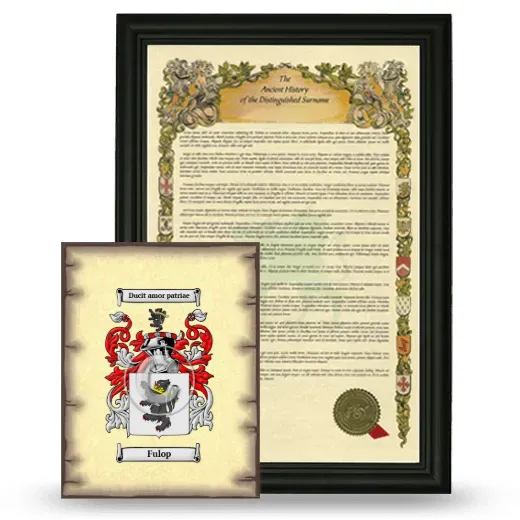 Fulop Framed History and Coat of Arms Print - Black