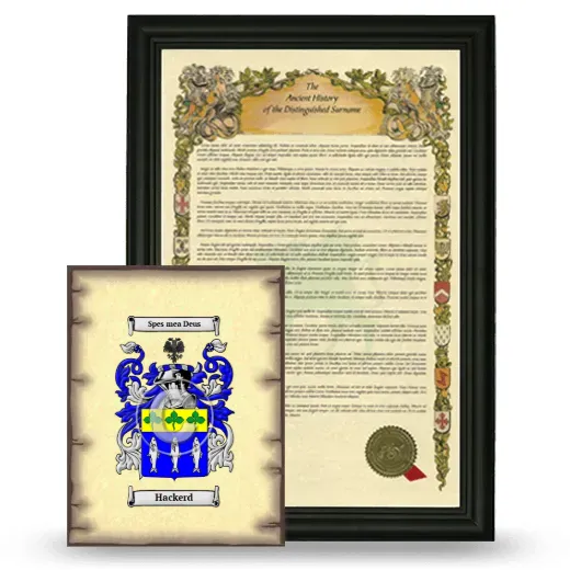 Hackerd Framed History and Coat of Arms Print - Black